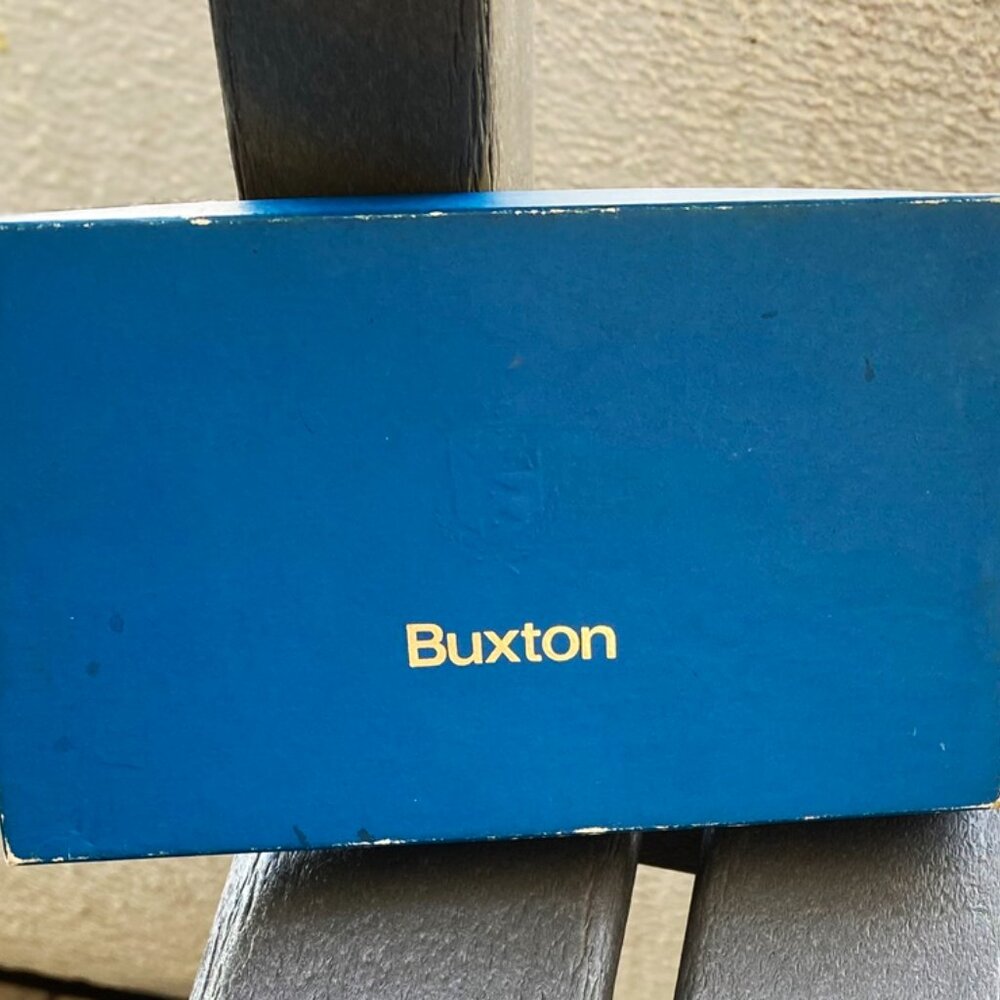 Buxton Leather Wallet Brown Made in Canada Boxed Initials MM Ottowa  Vntg New OS - Picture 8 of 8